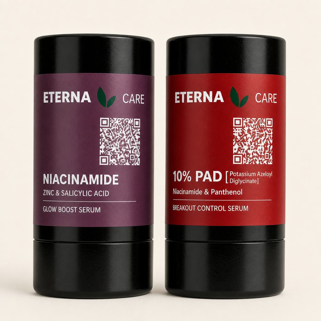Clear Skin Duo — Niacinamide and 10% PAD squat-cylinder packshot