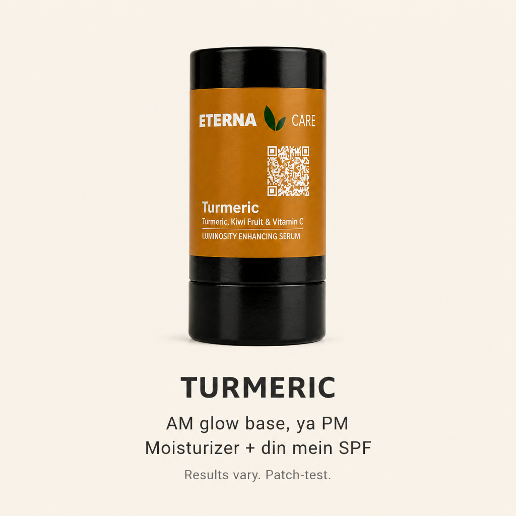 Turmeric how to use — AM glow base or PM