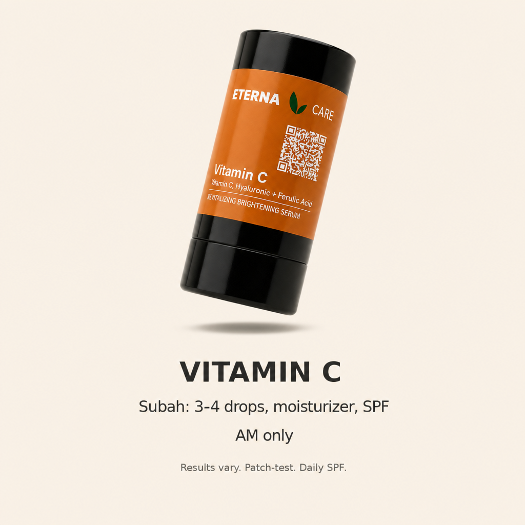 Vitamin C how to use — AM, moisturizer, SPF